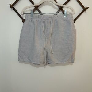 MOD REF Stripped Linen Shorts